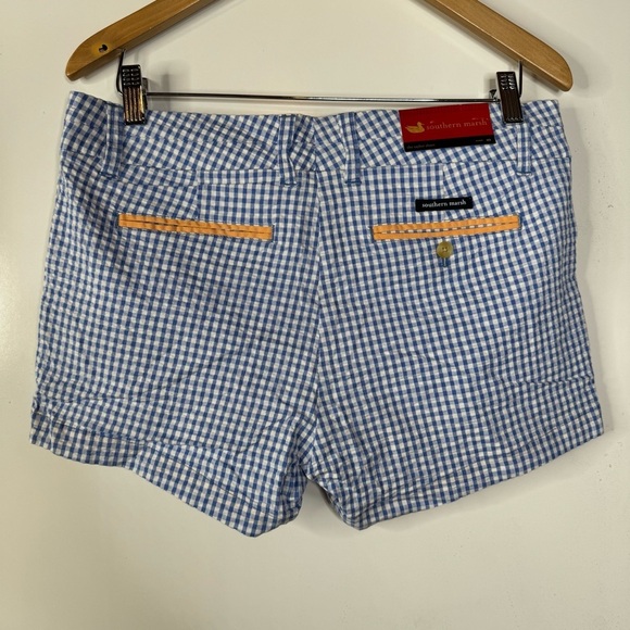 Southern Marsh NWT The Taylor Short in Blue Gingham Print‎ Size 10 - Picture 2 of 5